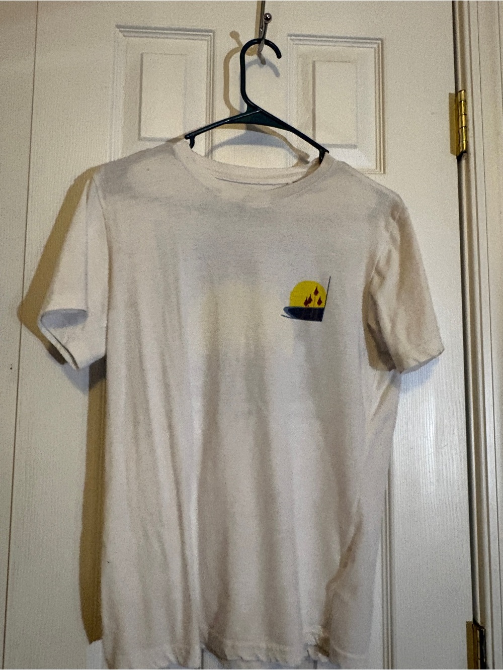 Laguna Surf Style White Graphic T-Shirt Men’s Small Beach Casual Cotton Tee